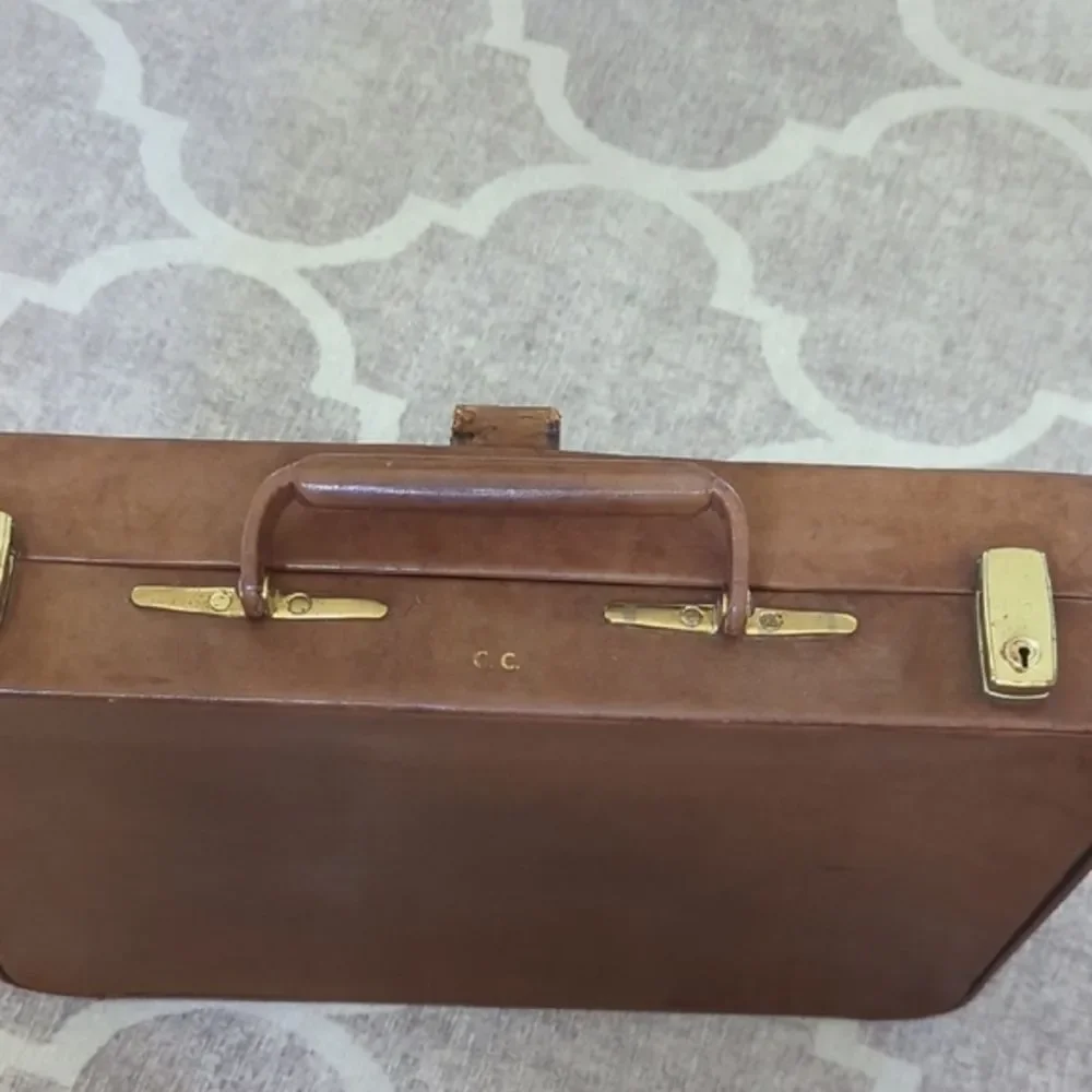 Classic Brown Leather Briefcase